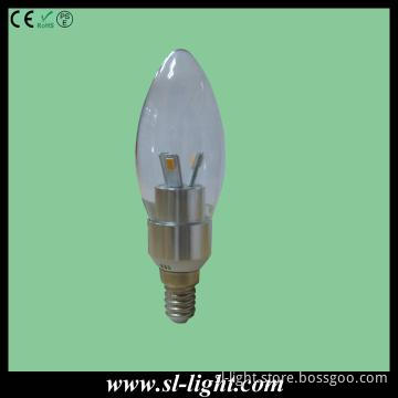 Glass cup smd led candle bulb light 4w